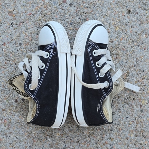 Converse All Star Black Canvas Infant Toddler Sneakers - Picture 5 of 9